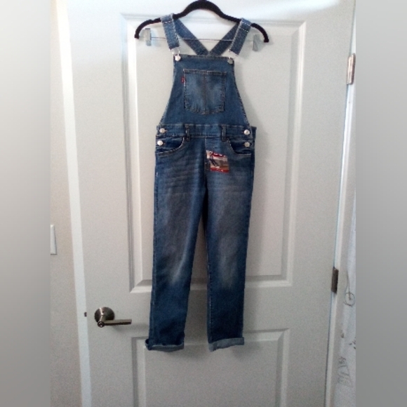 Levi's Other - Girls Blue Girlfriend Stretch Jeans Overalls Size 10 Levi Strauss & Co